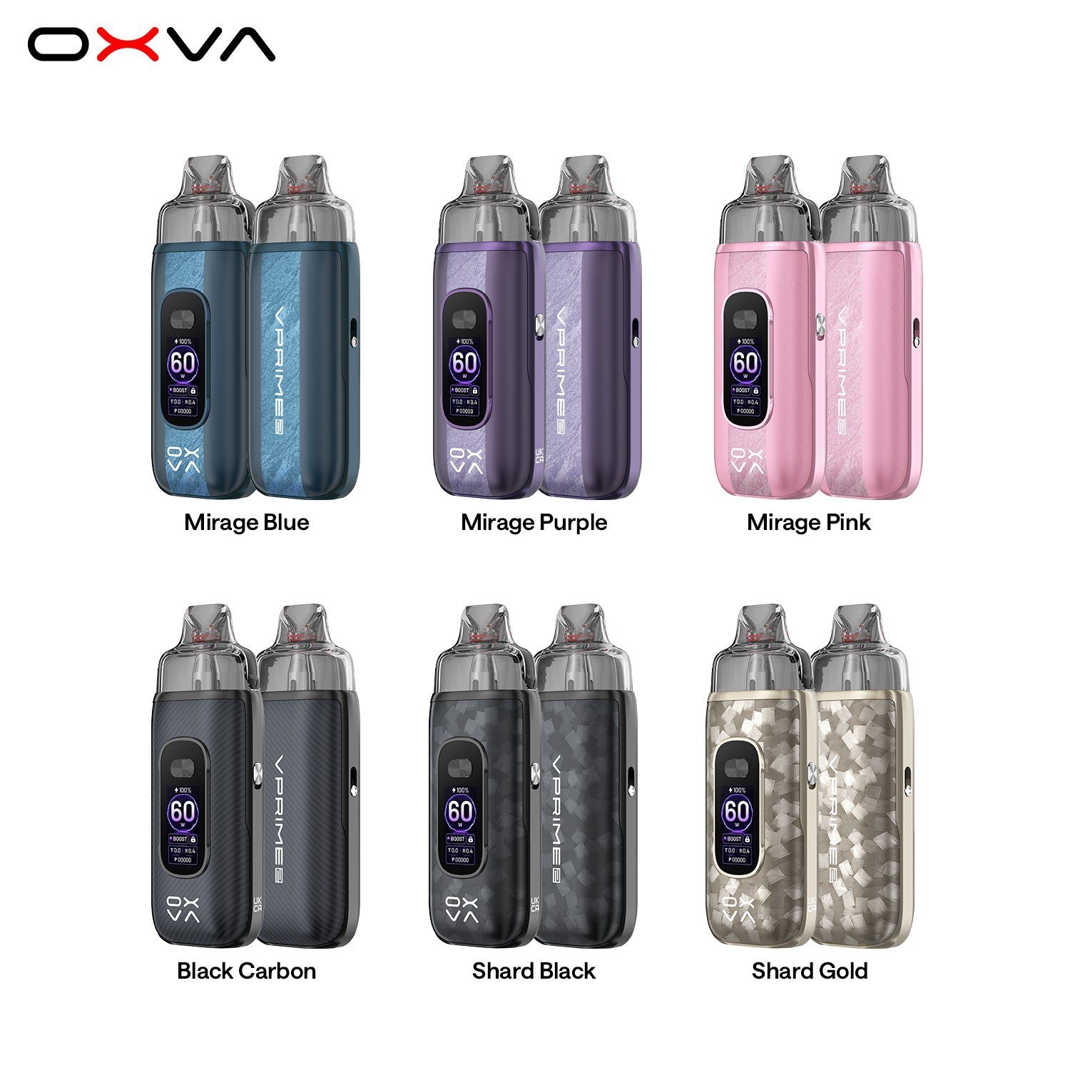 OXVA VPrime 2 Pod Kit en seis colores